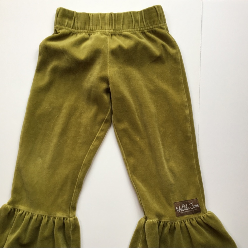Matilda Jane big ruffle bottoms.  Green velvet.